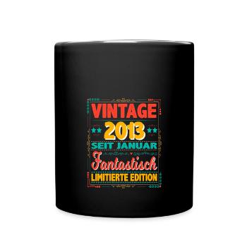 Janvier 2013 Vintage Fantastique 11 Ans Mâle - Mug uni - noir - Devant