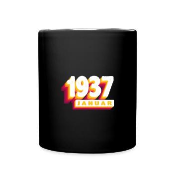 Janvier 1937 0 87 ans Homme Femme Anniversaire - Mug uni - noir - Devant