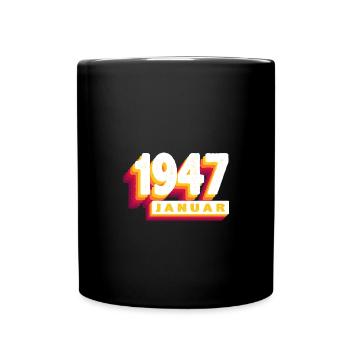 janvier 1947 0 77 ans homme femme anniversaire - Mug uni - noir - Devant