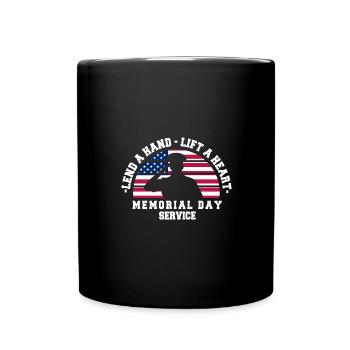 Prêter un soulèvement de main Un service du Memorial Day du cœur - Mug uni - noir - Devant