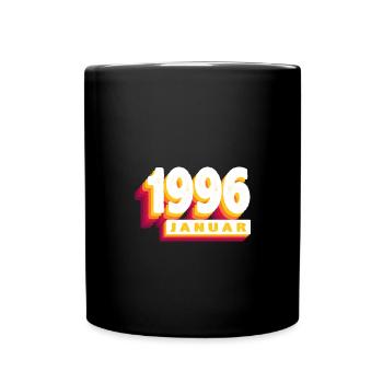 January 1996 0 28 years man woman birthday - Full Colour Mug - black - Front
