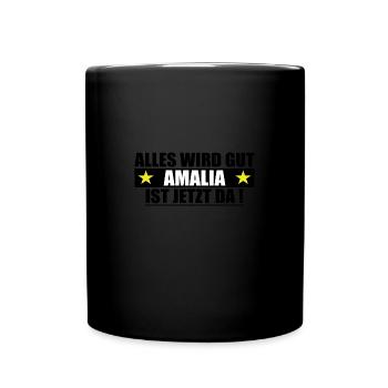 Amalia Nom Prénom Anniversaire - Mug uni - noir - Devant