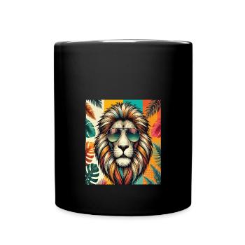 Funny Lion Clothing – Trendy Fashion for - Full Colour Mug - black - Front