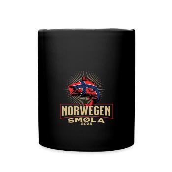 Norvège Smøla 2025 Motif Poisson - Mug uni - noir - Devant