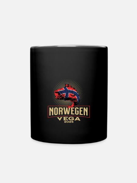 Norwegen Vega 2025 Fischmotiv - Tasse einfarbig - Schwarz