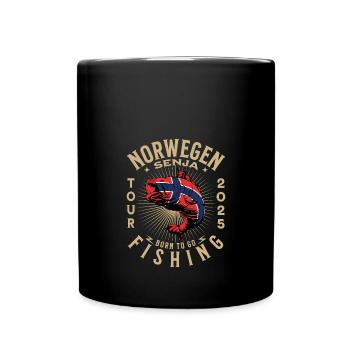 Norwegen Senja Fishing Tour 2025 - Tasse einfarbig - Schwarz - Vorne