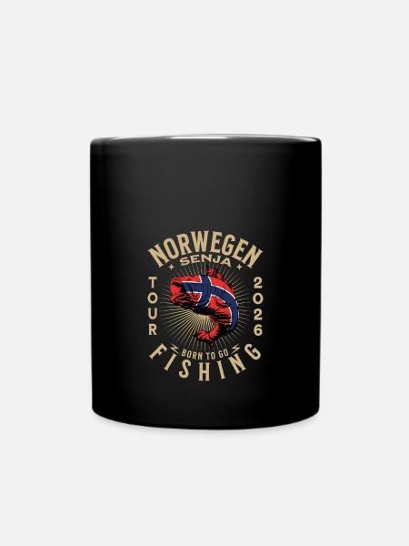 Senja Angeln 2026 - Tasse einfarbig - Schwarz