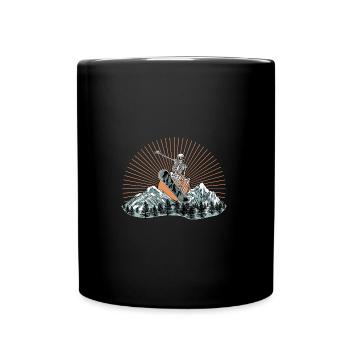 Snowboard Skull Funny - Full Colour Mug - black - Front