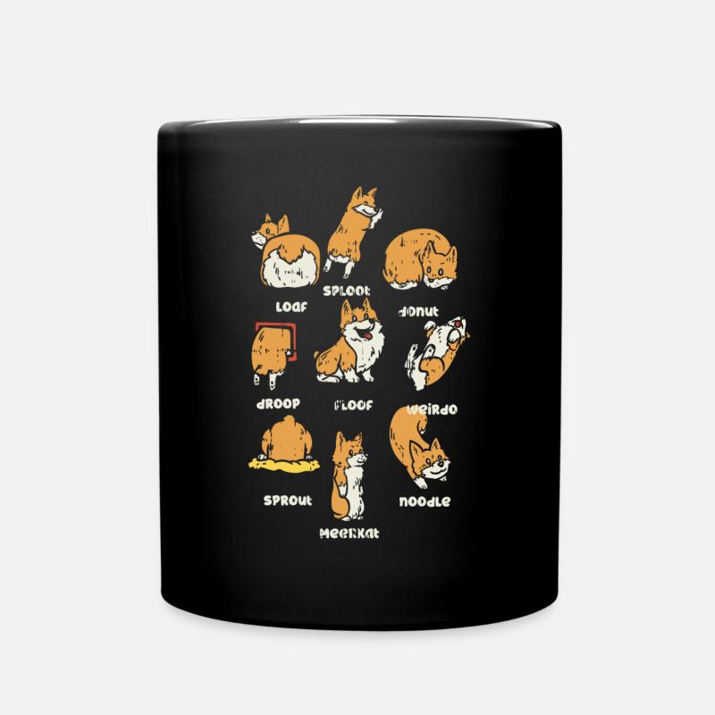 Corgi s - Tasse einfarbig - Schwarz