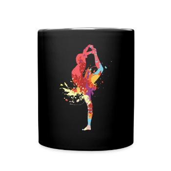 Turnen - Tasse einfarbig - Schwarz - Vorne