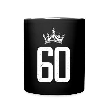 60 Couronne de nombre - Mug uni - noir - Devant
