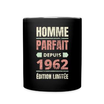 Homme parfait depuis 1962 anniversaire 60 ans - Mug uni - noir - Devant