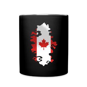 Drapeau du Canada Feuille d’érable Drapeau canadien Canada - Mug uni - noir - Devant