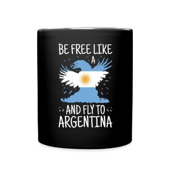 Argentine Drapeau Amérique du Sud Drapeau argentin - Mug uni - noir - Devant