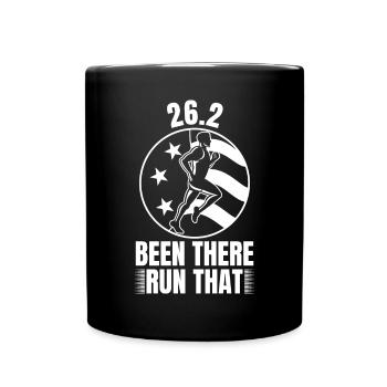 26.2 Been There Run That Marathon - Tasse einfarbig - Schwarz - Vorne