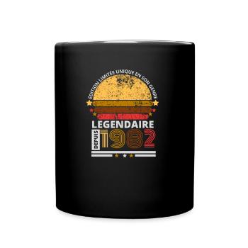 Août 1982 Vintage Anniversaire Rétro - Mug uni - noir - Devant
