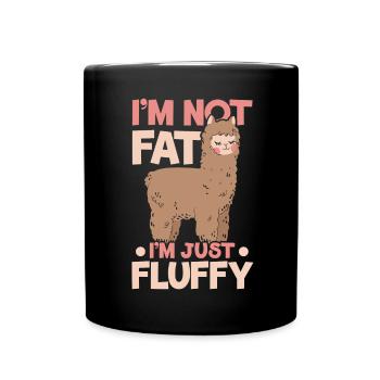 Je ne suis pas grosse, je suis juste de l’alpaga N moelleux - Mug uni - noir - Devant