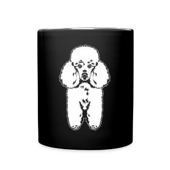 Nette Pudel Hund Skizze Hund Liebhaber Geschenk - Tasse einfarbig - Schwarz - Vorne