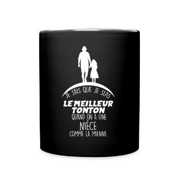 Cadeau Pour Mon Tonton Et Niece Citation Drôle - Mug uni - noir - Devant