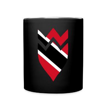 Trinidad & Tobago Wappen Flagge - Tasse einfarbig - Schwarz - Vorne