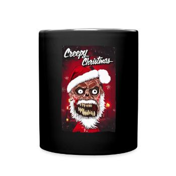 Horror Zombie Santa Claus zu Weihnachten - Tasse einfarbig - Schwarz - Vorne
