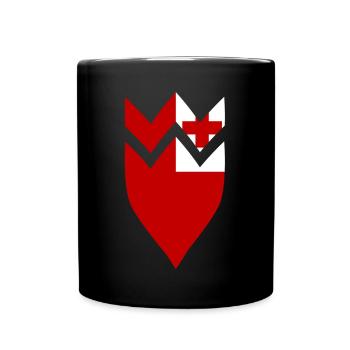 Tonga Coat of Arms Flag - Full Colour Mug - black - Front