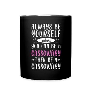 Casoars Retro Cassowary Bird Vintage - Mug uni - noir - Devant