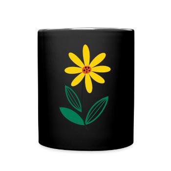 Flower Beautiful Nature - Full Colour Mug - black - Front