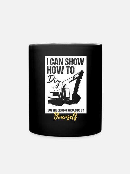 Baggerführer für Bagger Sandbagger - Tasse einfarbig - Schwarz
