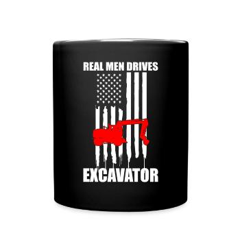 Conception des opérateurs d’équipement lourd et des opérateurs d’excavatrices - Mug uni - noir - Devant