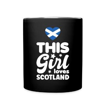 Schottland Flagge Schottische Fahne Alba GB UK - Tasse einfarbig - Schwarz - Vorne