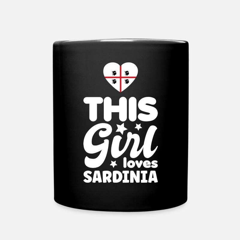 Drapeau de la Sardaigne Drapeau sarde Drapeau de la Sardaigne - Mug uni - noir
