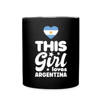 Drapeau de l’Argentine Amérique du Sud Drapeau argentin - Mug uni - noir - Devant