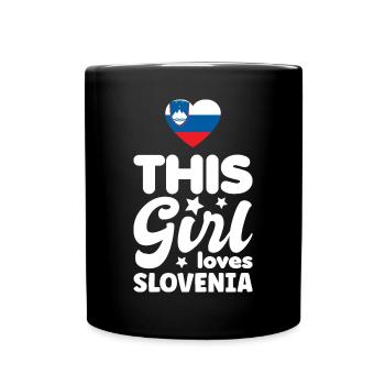 Slowenien Flagge Balkan Slowenische Fahne Vintage - Tasse einfarbig - Schwarz - Vorne