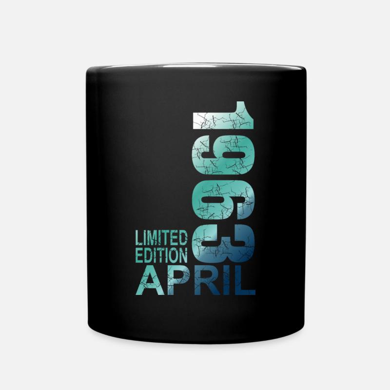 Limited Edition 60. Geburtstag 1963 April geboren - Tasse einfarbig - Schwarz