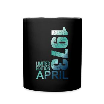 Limited Edition 50th birthday 1973 April born - Full Colour Mug - black - Front