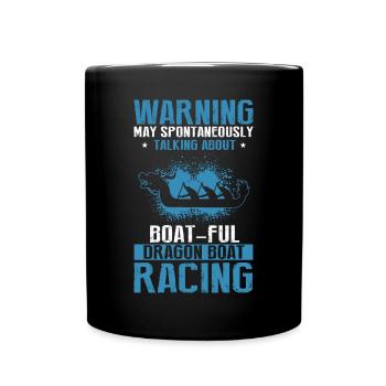 Dragon Boat Racing Chinese Boat Racing Festival - Full Colour Mug - black - Front