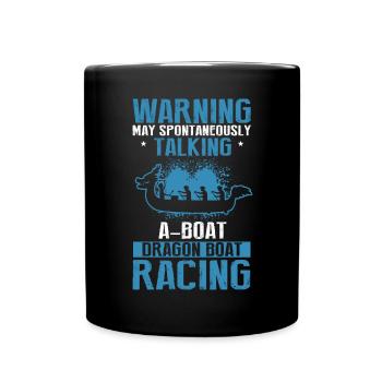 Dragon Boat Trainer and Dragon Boat - Full Colour Mug - black - Front