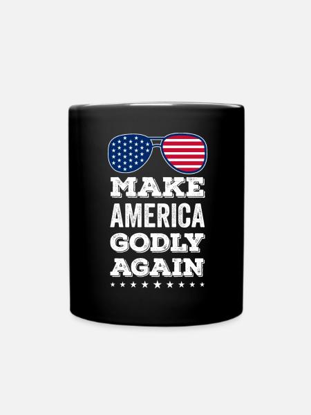 Make America Godly Again Liebe Gottes Glaube - Tasse einfarbig - Schwarz