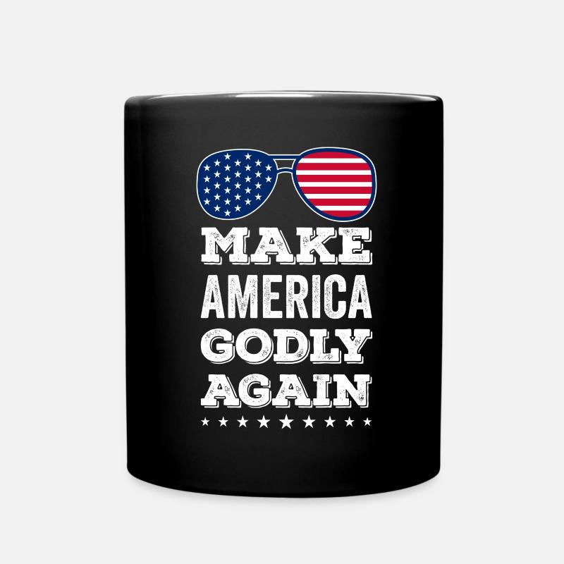 Make America Godly Again Liebe Gottes Glaube - Tasse einfarbig - Schwarz