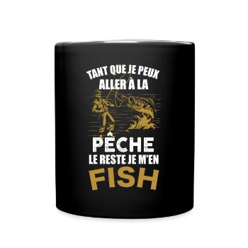 Je suis un pêcheur et je m'en fiche cadeau homme - Mug uni - noir - Devant