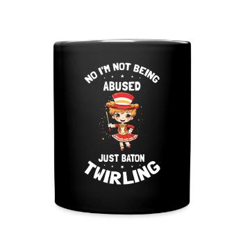 Stocktanz Design für Stabtänzerin - Tasse einfarbig - Schwarz - Vorne