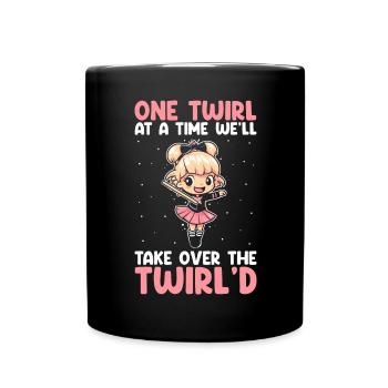 Stocktanz Design für Stabtänzerin - Tasse einfarbig - Schwarz - Vorne