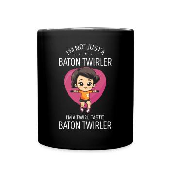 Gymnastik Design für Taktstock drehen - Tasse einfarbig - Schwarz - Vorne