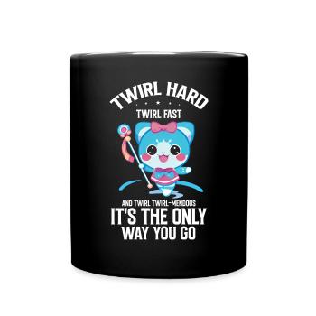 Stocktanz Design für Stabtänzerin - Tasse einfarbig - Schwarz - Vorne