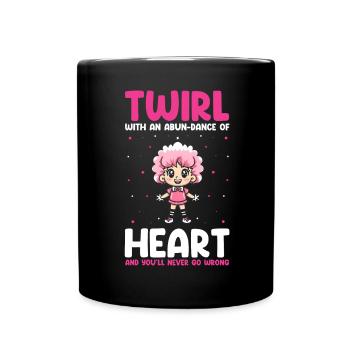 Gymnastik Design für Taktstock drehen - Tasse einfarbig - Schwarz - Vorne