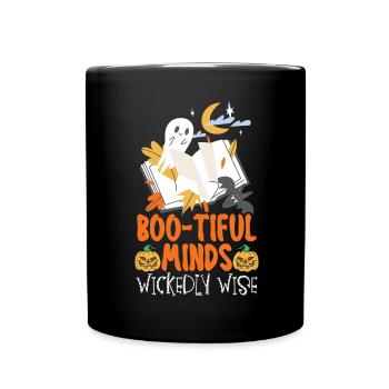 Boo-tiful Minds Wickedly Wise Teacher Halloween - Mug uni - noir - Devant
