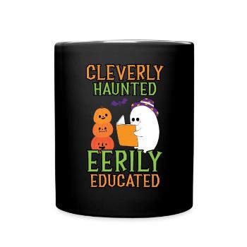 Cleverly haunted, eerily educated teacher Hall - Full Colour Mug - black - Front