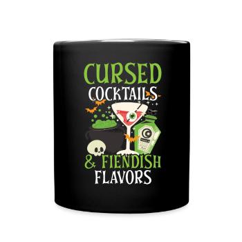 Cursed cocktails & devilish flavors - Full Colour Mug - black - Front