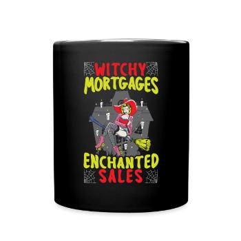 Witchy Mortgages Enchanted Sales Realtor Hal - Mug uni - noir - Devant